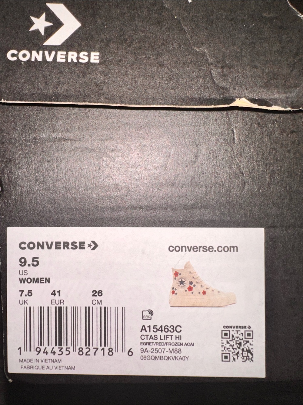Floral Embroidered Chuck Taylor All Star Lift Platform - Picture 6 of 7